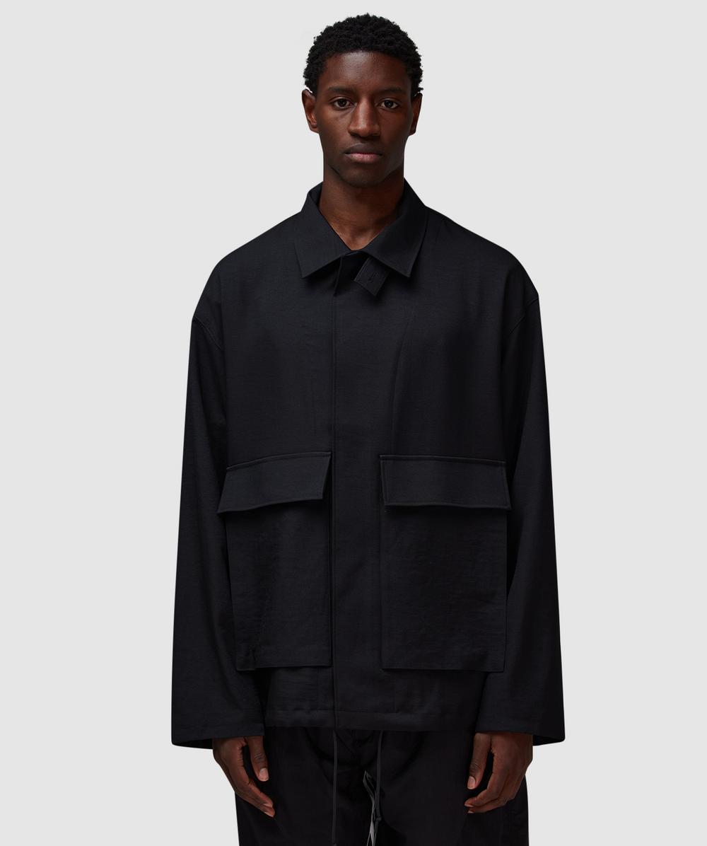 Y-3 Adidas Y 3 Black Sport Uniform Patch Jacket In Black