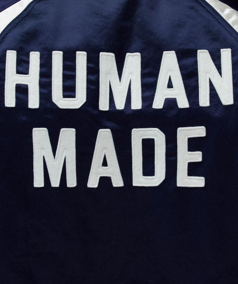 Human Made Satin stadium jacket | NAVY | SEVENSTORE