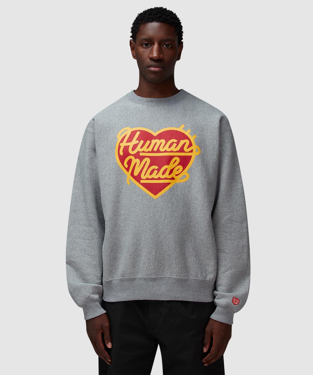 Human Made Large Heart Logo Sweatshirt (Grey - M) - Size M, Male