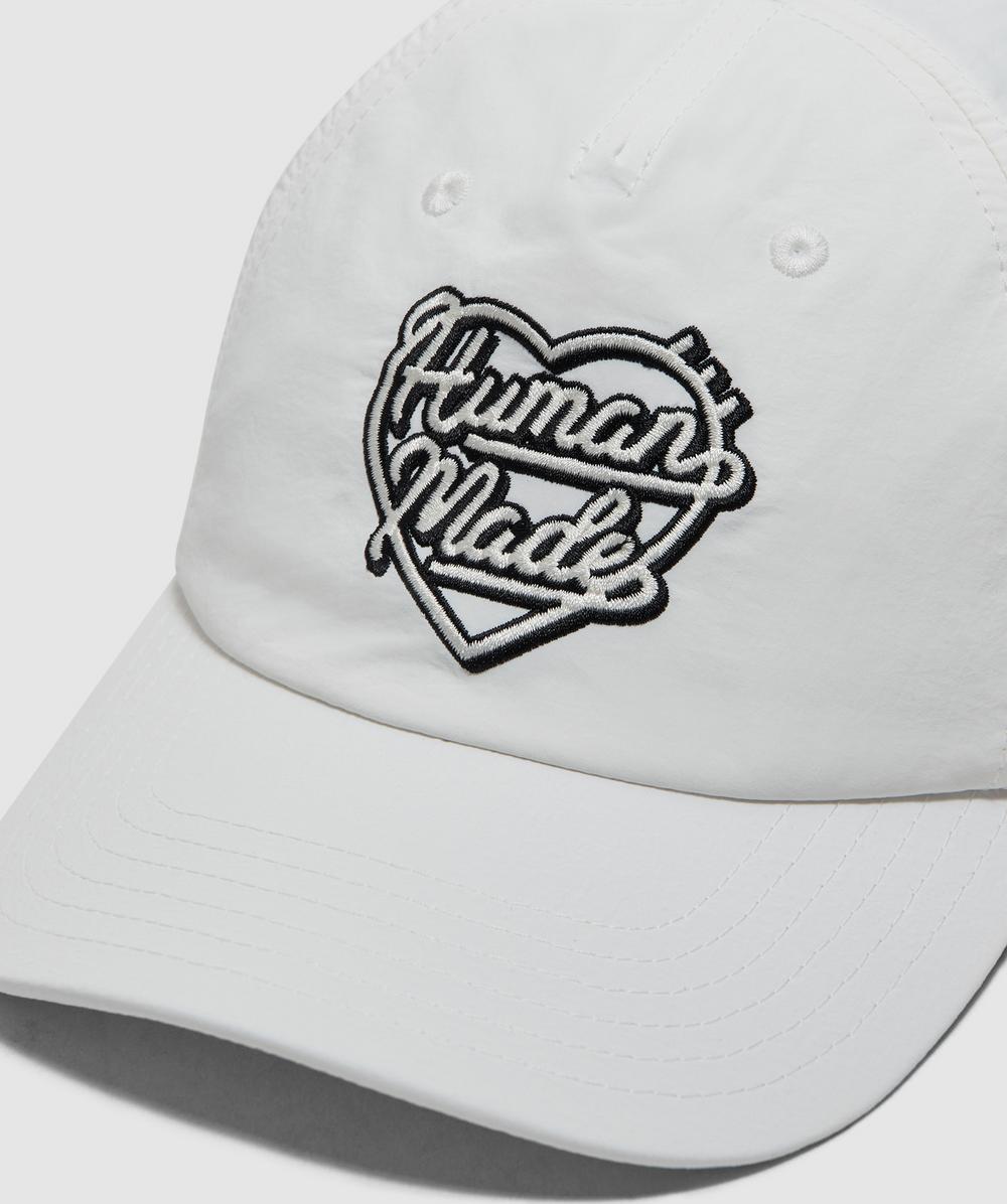 Human Made 6 panel heart nylon cap | WHITE | SEVENSTORE