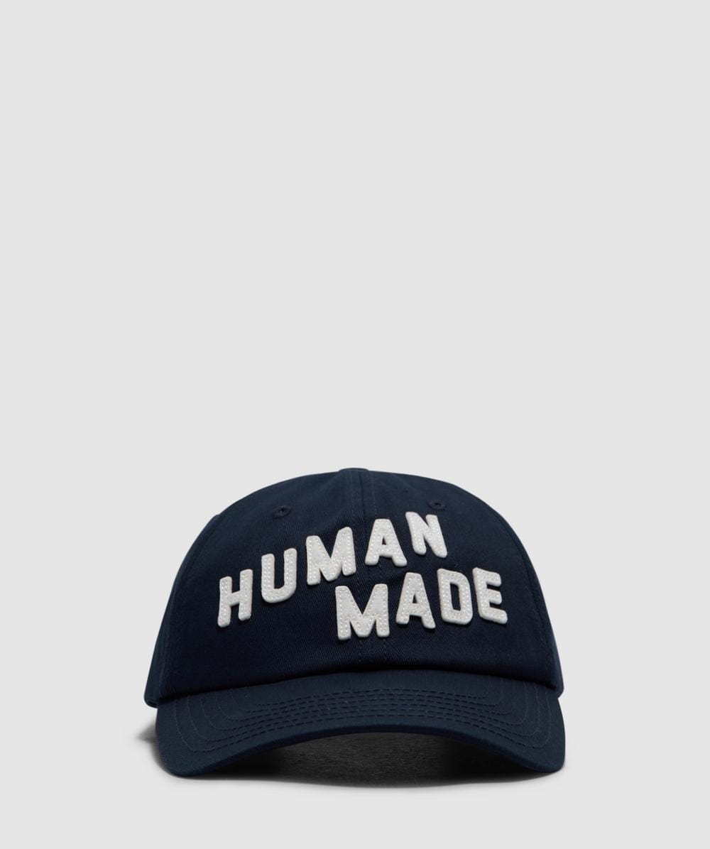 Human Made 6 Panel Diagonal Script Cap In Blue