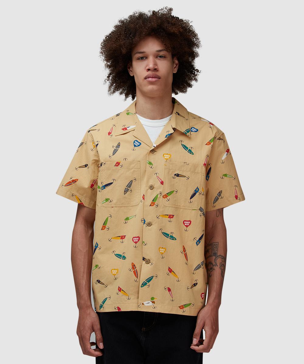 Human Made Fishing Tackle Shirt (Beige - L) - Size L, Male