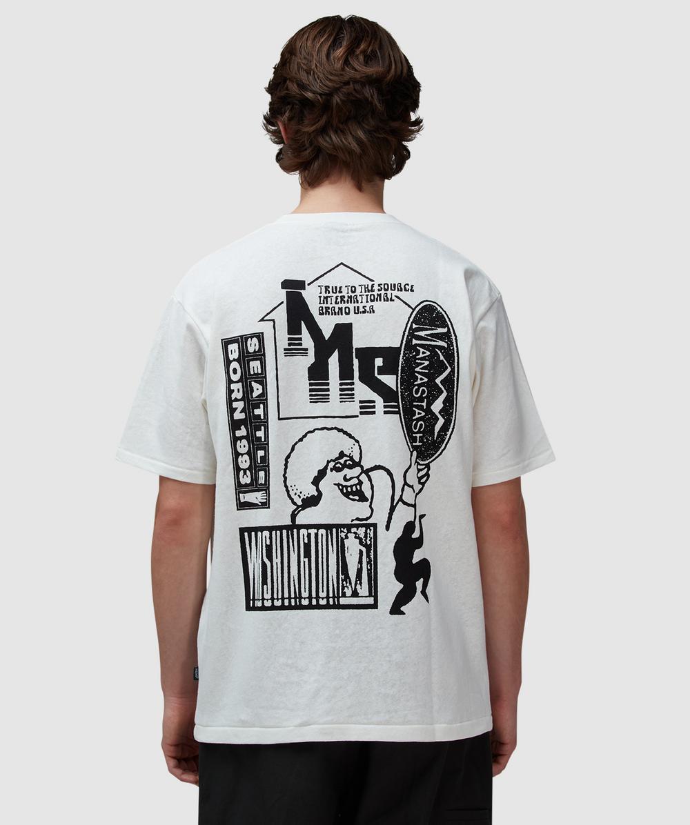 Manastash Hemp Jumble T-shirt In White