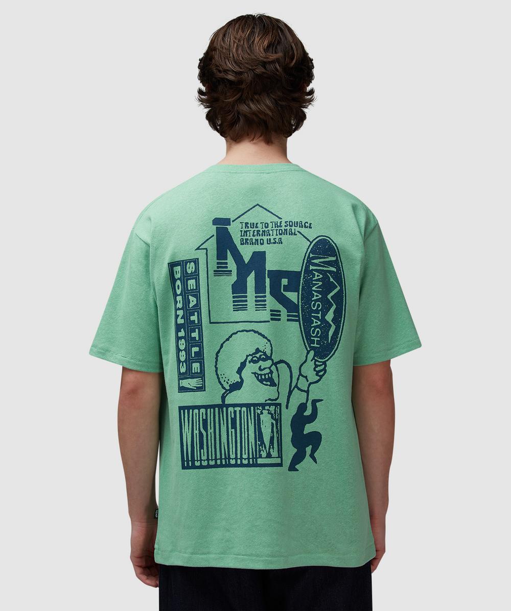 Manastash Hemp Jumble T-shirt In Green
