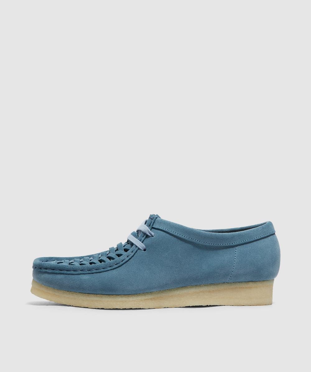 Clarks Originals Wallabee Weave Shoe (Powder Blue Sde - 5), Unisex