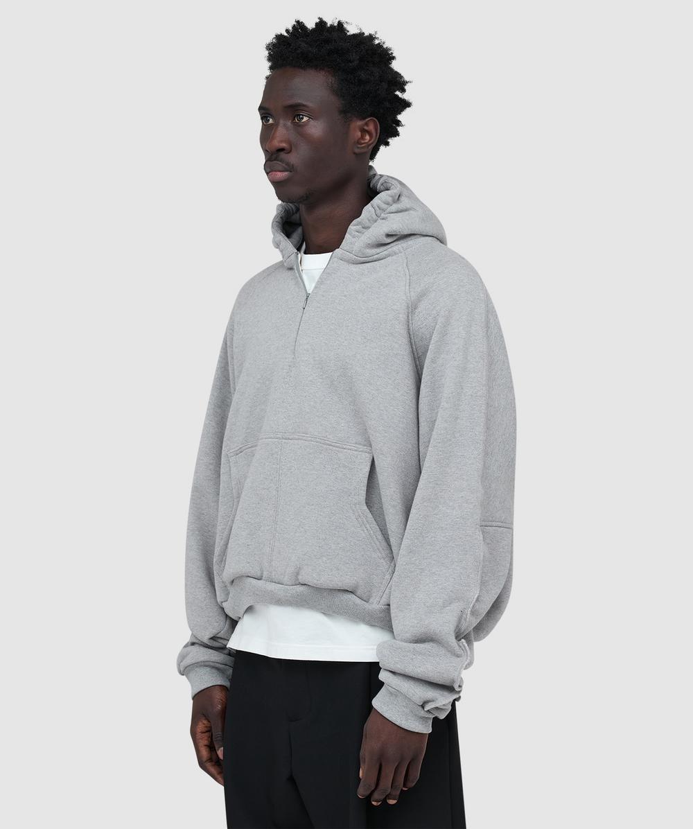 Sampaix Banan quarter zip hoodie | MARL GREY | SEVENSTORE