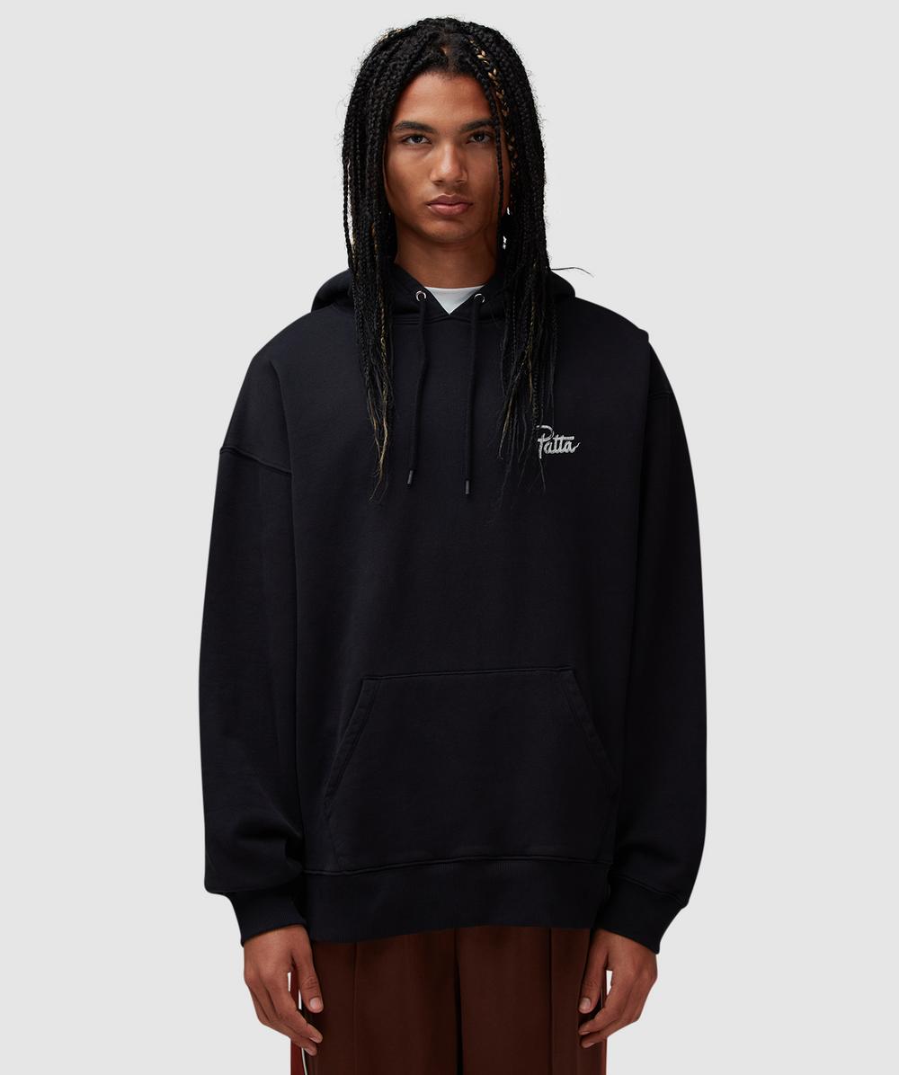 Patta Snake Heart Boxy Hoodie In Black