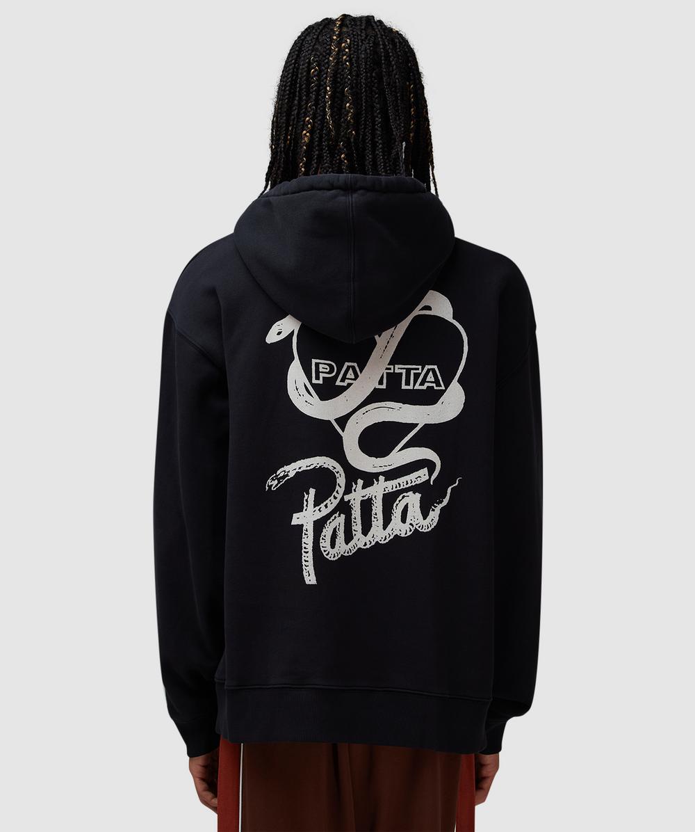 Patta Snake heart boxy hoodie | BLACK | SEVENSTORE