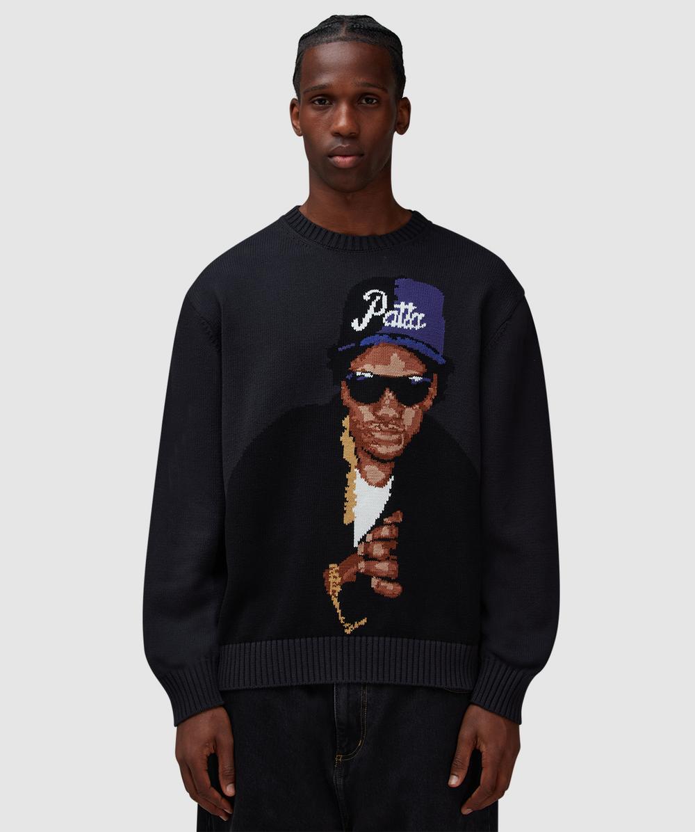 Patta Old School Knitted Sweater In Moonless Night