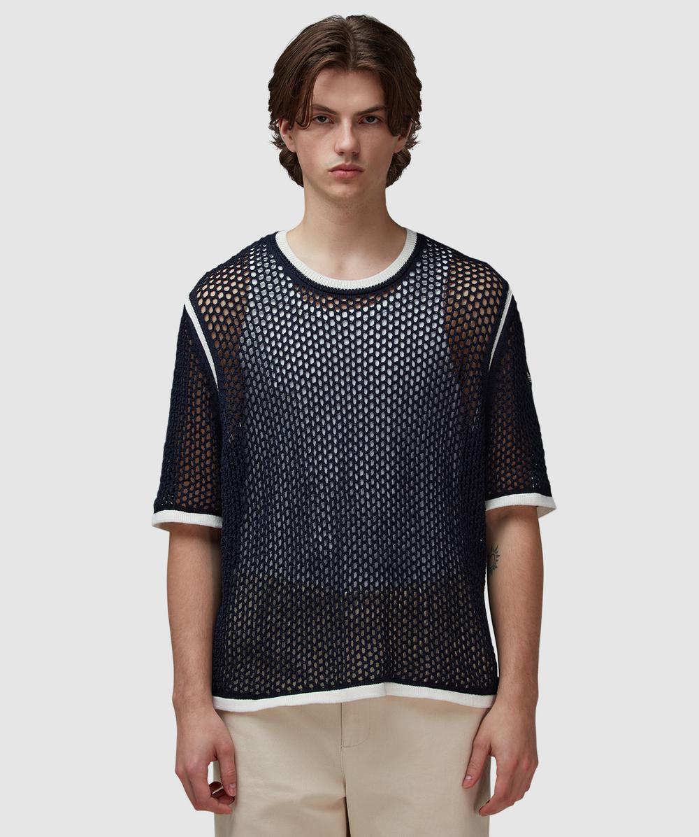 adidas Originals by Wales Bonner】Short Sleeve Knit T Shirt adidas Originals by Wales Bonner Knit t-shirt | NIGHT NAVY