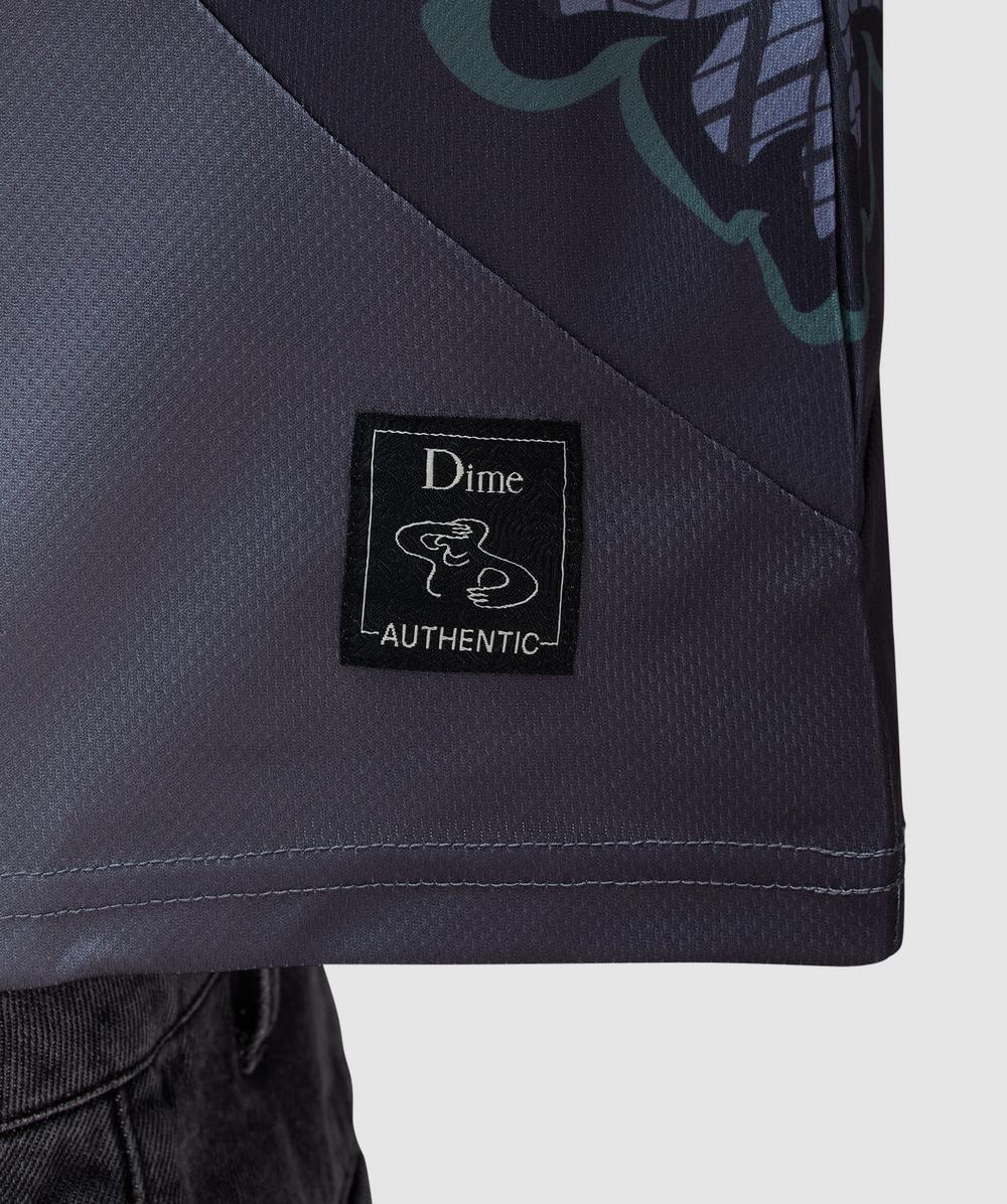 【関税込み】Dime ブルー＆グレー Holy Flame Jersey トップス Dime Holy flame jersey t-shirt | SILVER FIRE | SEVENSTORE