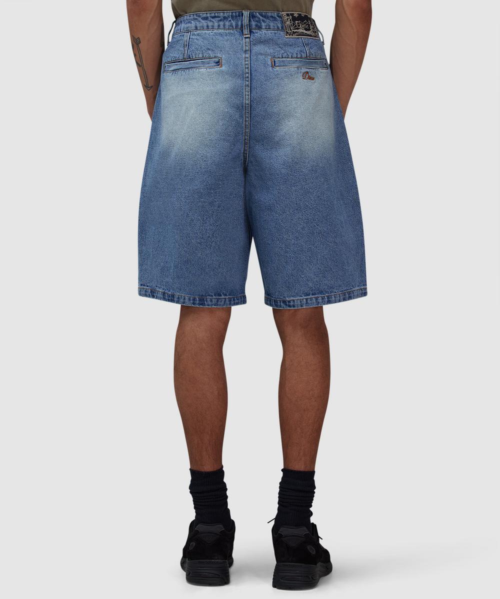 【DIME】 PLEATED DENIM SHORTS / BLUE WASHED Pleated Denim Shorts – Dime