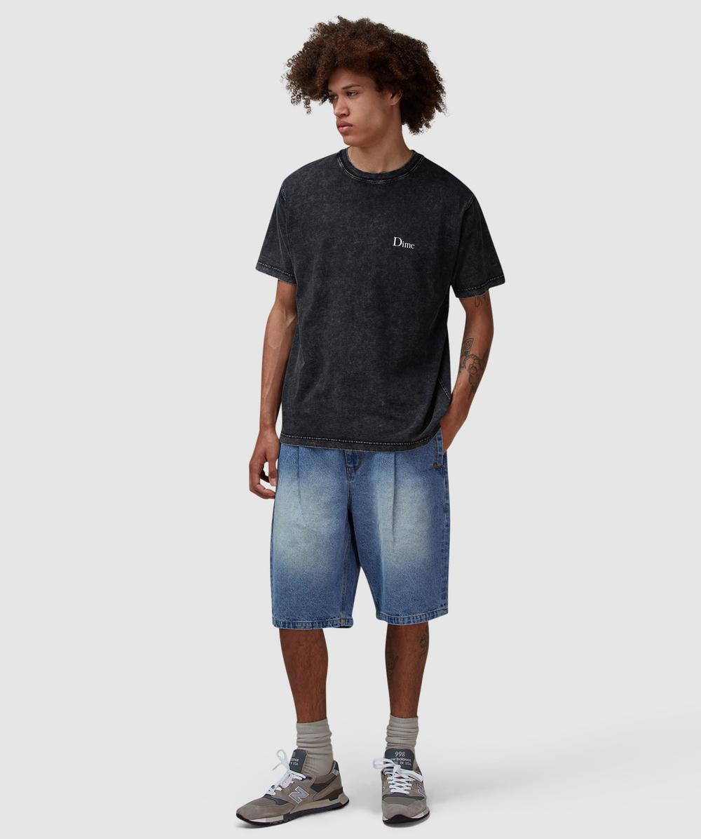 Dime Classic small logo t-shirt | FADED BLACK | SEVENSTORE