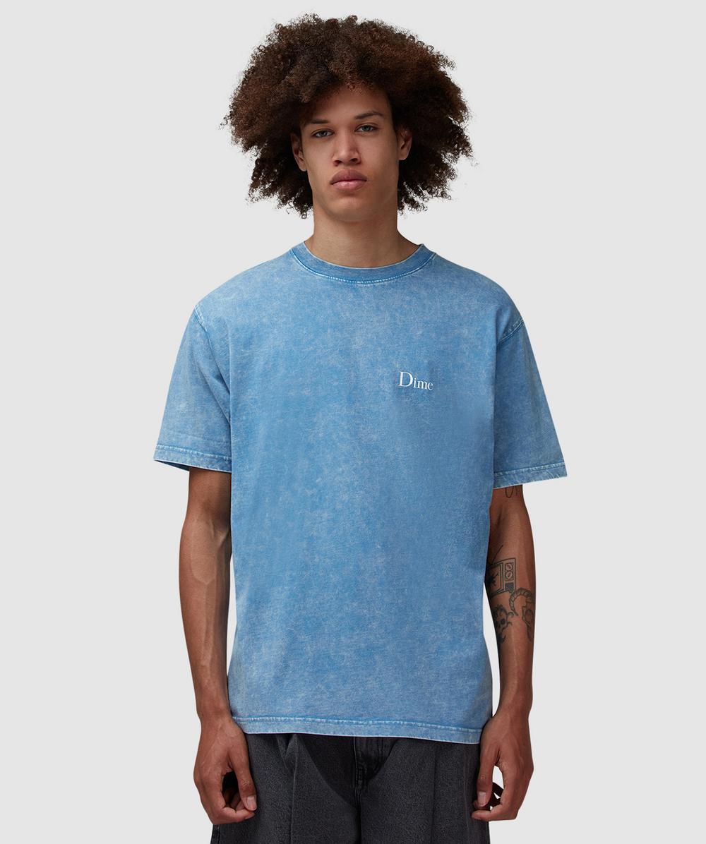 Dime Classic Small Logo T-shirt In Blue