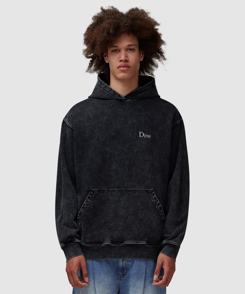 Dime Classic French Terry Hoodie (Faded Black - S) - Size S, Male