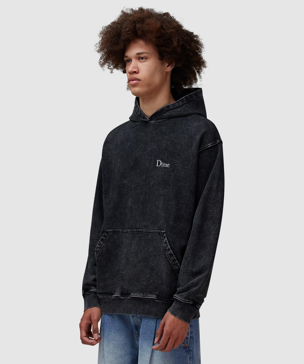 Dime Classic French terry hoodie | FADED BLACK | SEVENSTORE