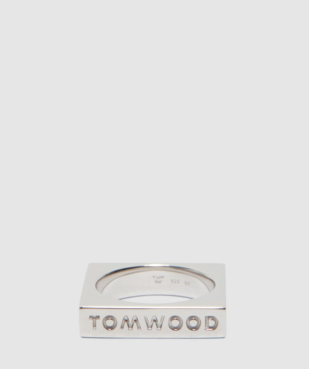 Tom Wood Square Ring In Silver