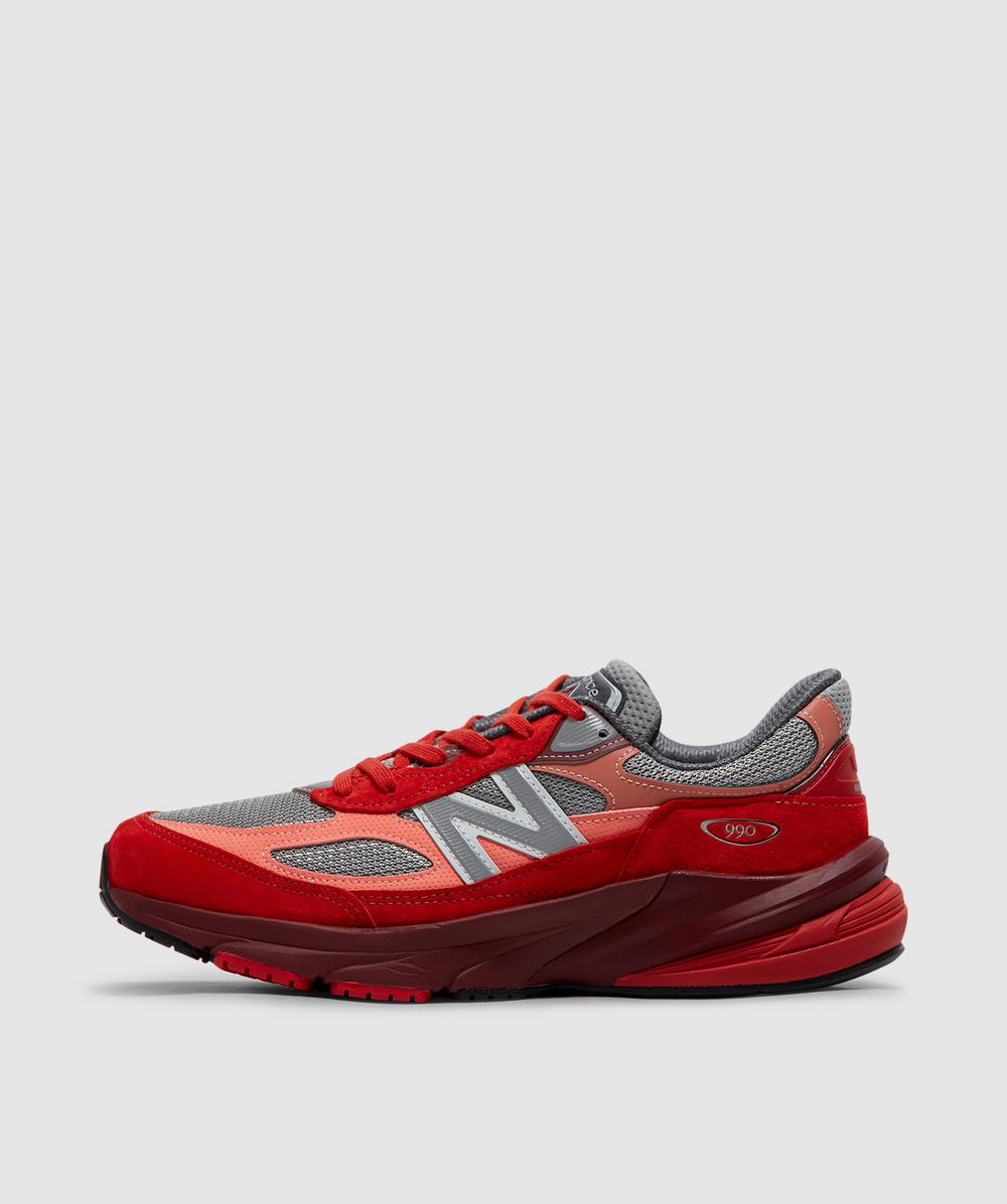 New Balance Mius 990V6 Sneaker (Red/Grey - 10) - Size 10 - Men's, Unisex