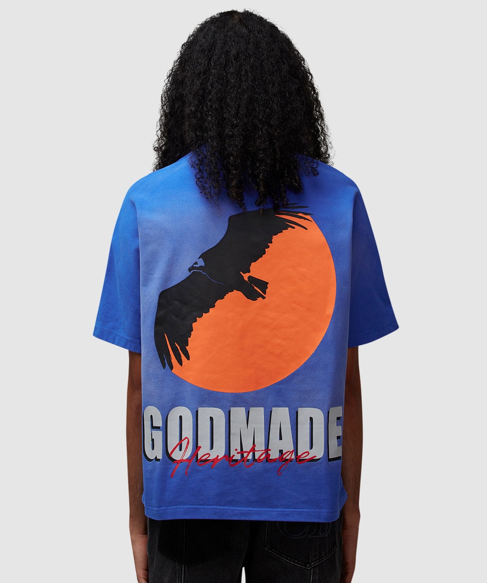 GODMADE CLO Heritage T-Shirt (Blue - S) - Size S, Unisex
