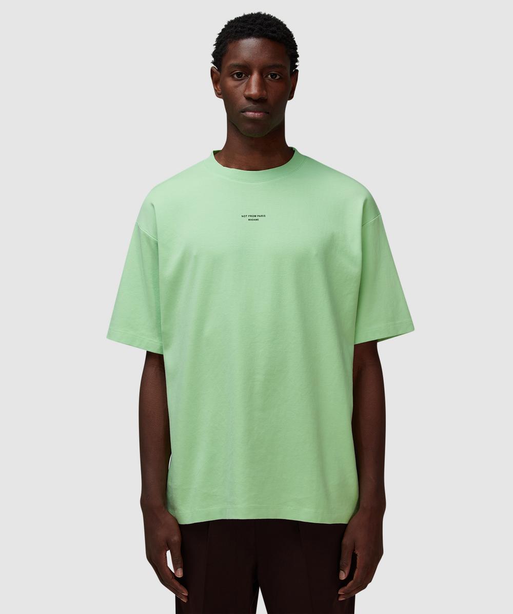 Drôle de Monsieur Classic Slogan T-Shirt (Light Green - M) - Size M, Unisex