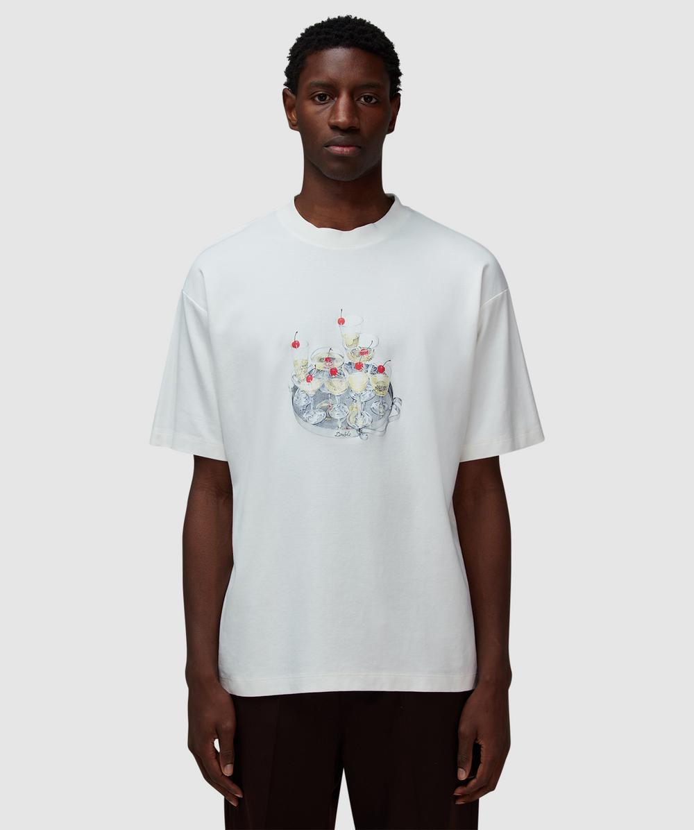Drôle de Monsieur Cocktails T-Shirt (Off White - M) - Size M, Unisex