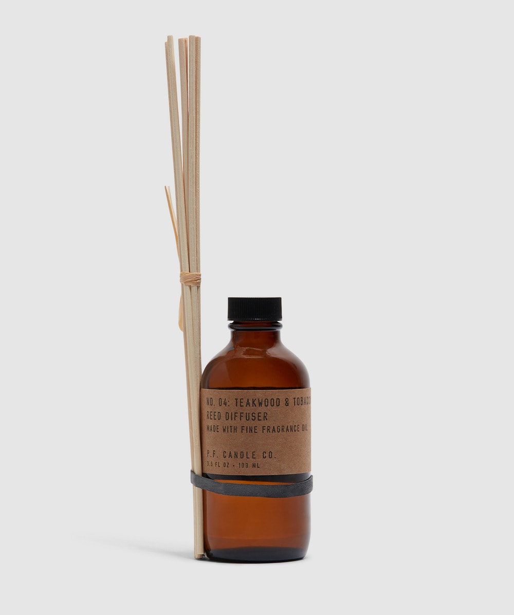 P.F. Candle Co No.04 Teakwood & Tobacco Reed Diffuser 3.5Oz (Brown - One Size) - Size ONE SIZE, Unisex
