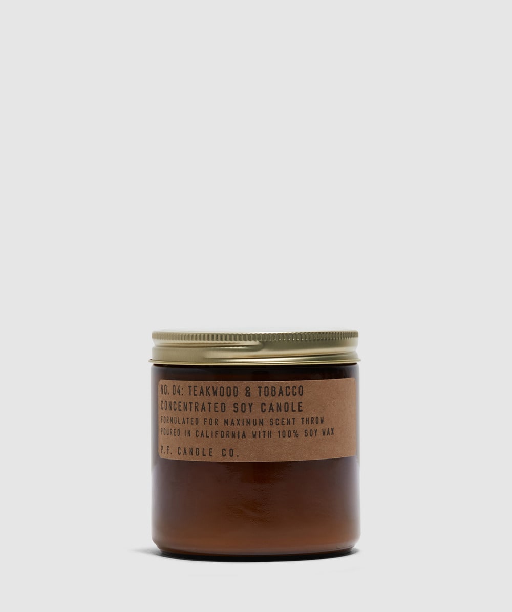 P.F. Candle Co No.04 Teakwood & Tobacco Candle 12.5Oz (Brown - One Size) - Size ONE SIZE, Unisex