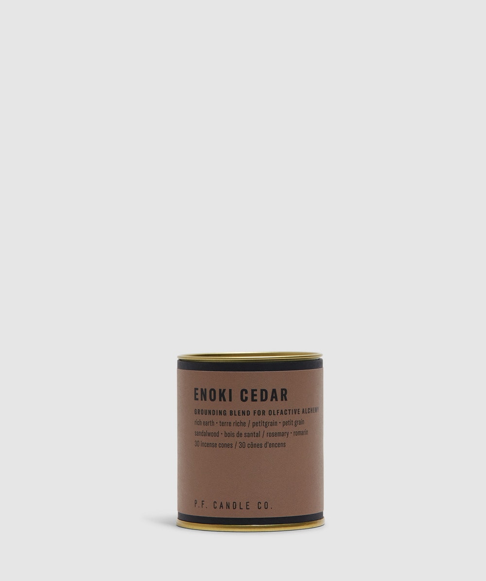 P.F. Candle Co Enoki Cedar Incense Cones (Brown - One Size) - Size Clothing & Accessories > Clothing Accessories, Unisex