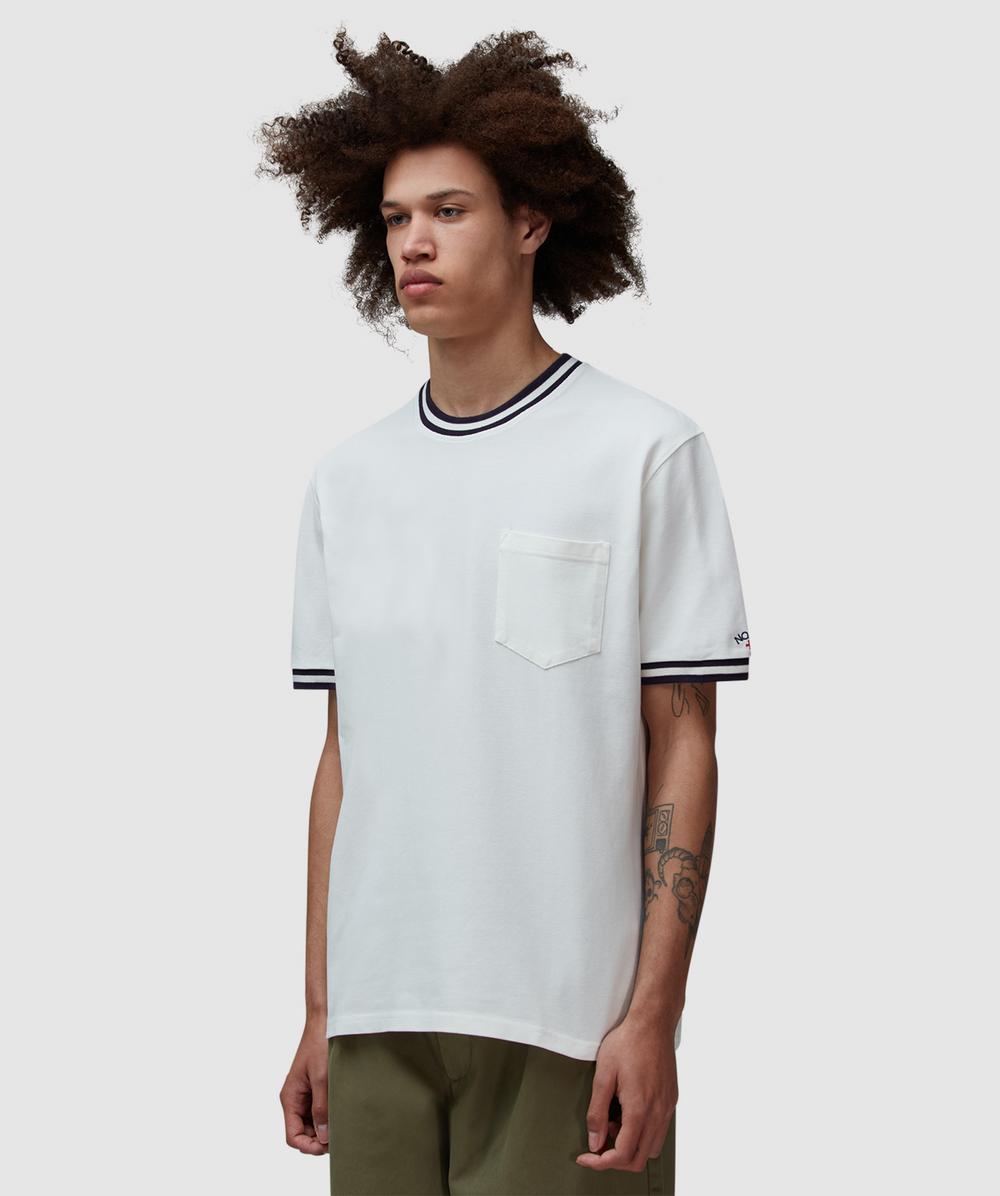 Noah Striped ringer t-shirt | WHITE/NAVY | SEVENSTORE
