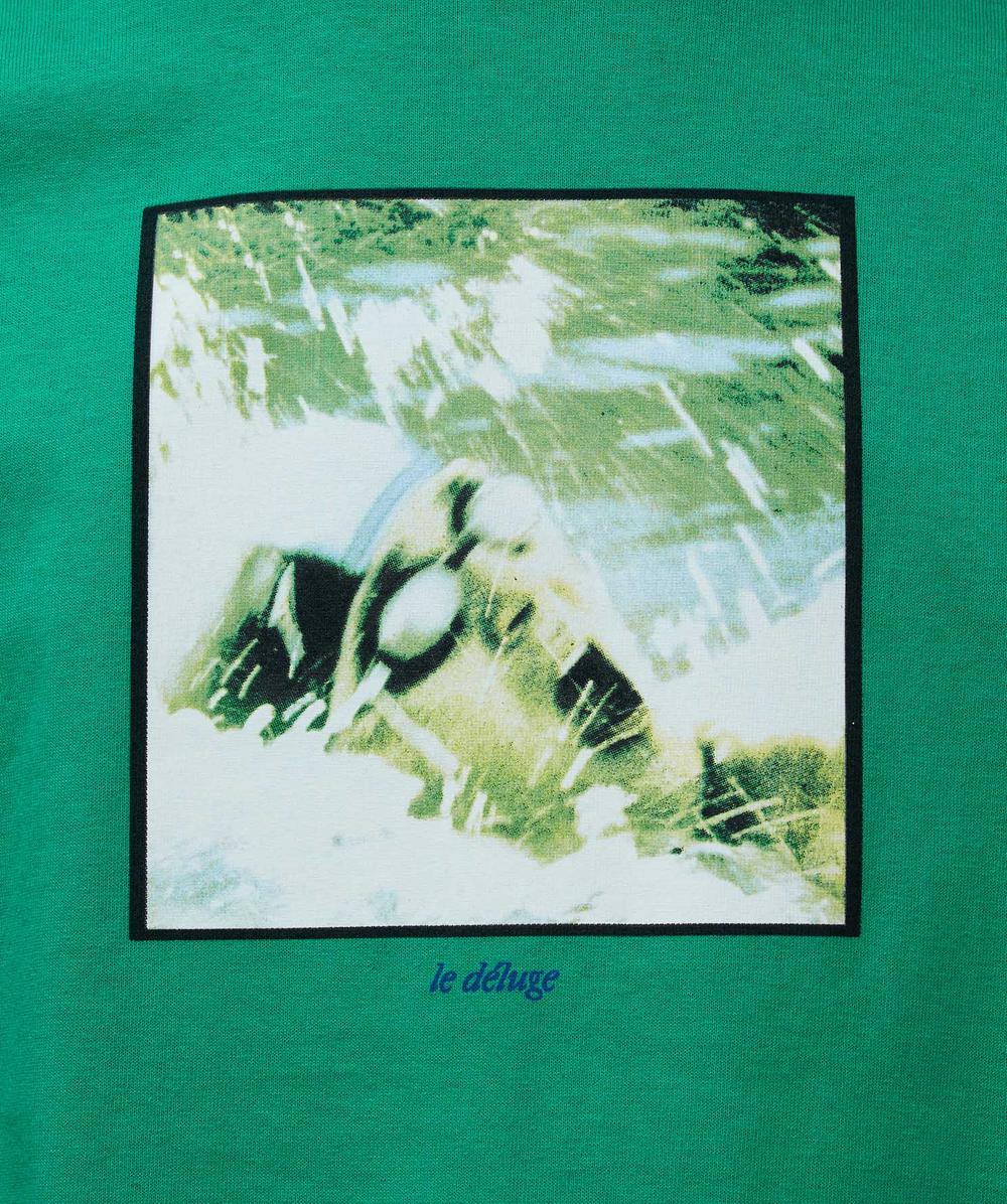【NOAH】 LE DELUGE TEE ★ NAVY & GREEN Noah - Le Déluge T-Shirt in Navy – Stoy