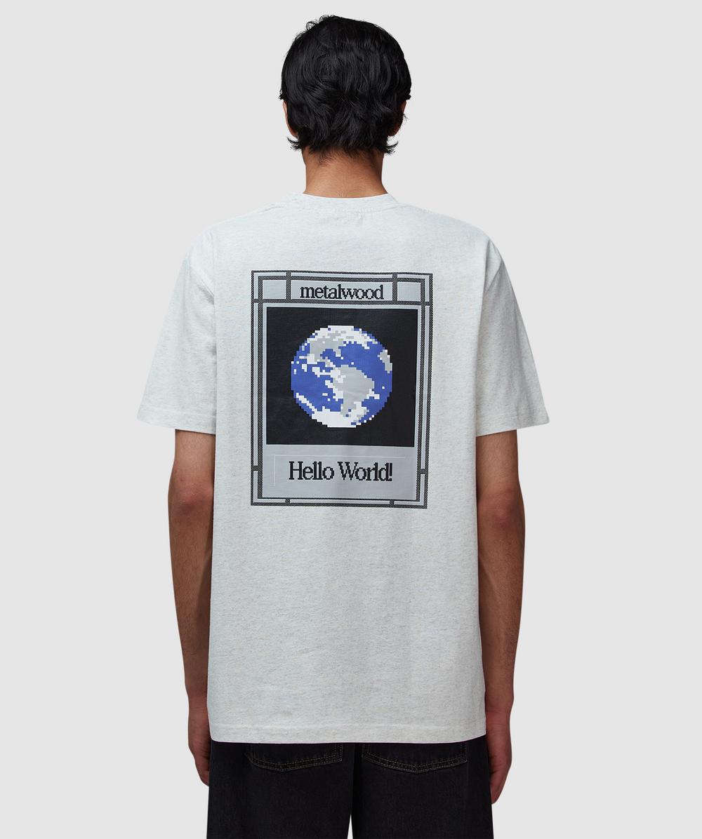Metalwood Hello world t-shirt | HEATHER GREY | SEVENSTORE
