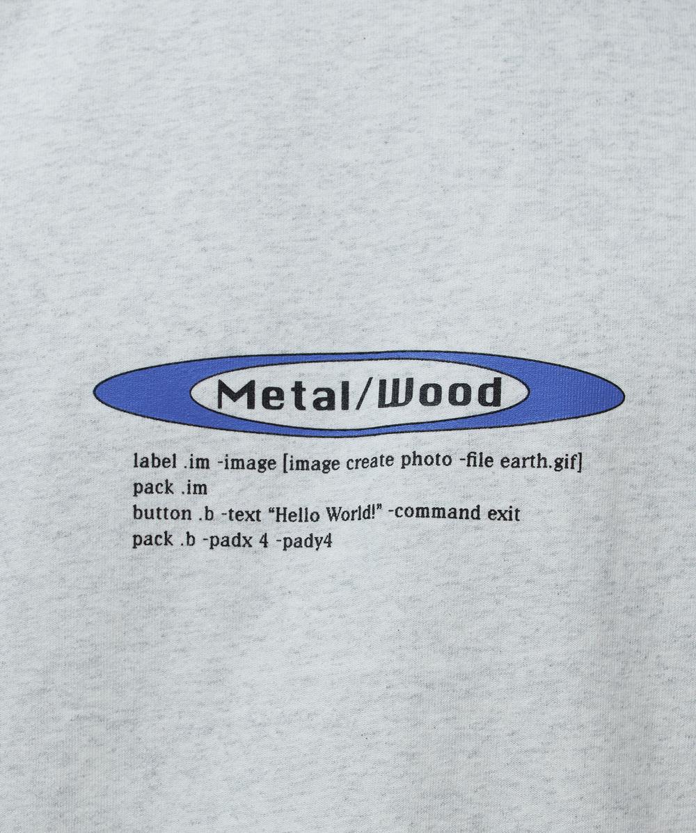Metalwood Hello world t-shirt | HEATHER GREY | SEVENSTORE
