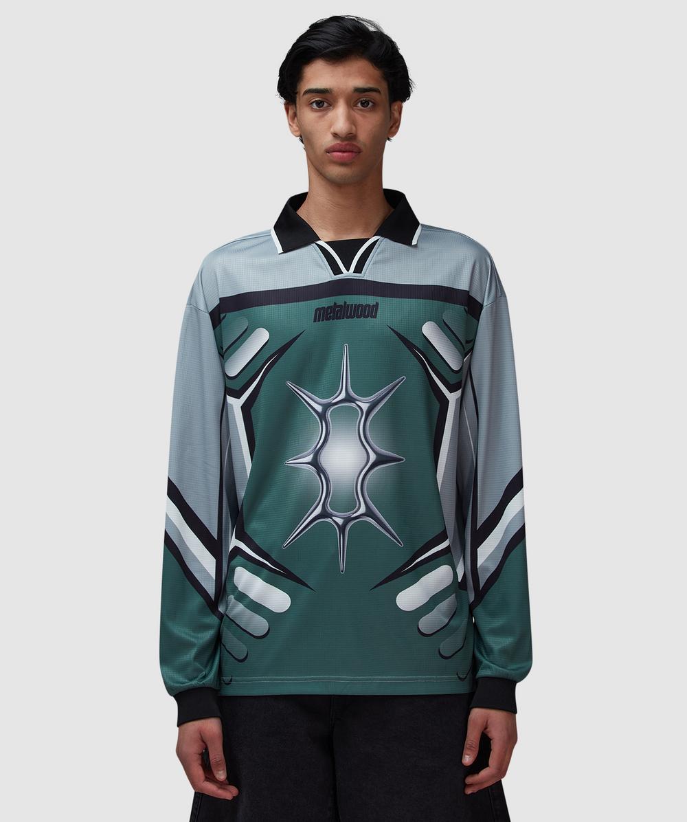 Metalwood X-Games Ls Jersey (Steel/Moss - S) - Size Clothing & Accessories > Clothing > Shirts & Tops, Male