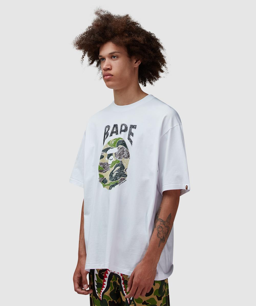 BAPE - A Bathing Ape ABC camo hand draw ape head t-shirt