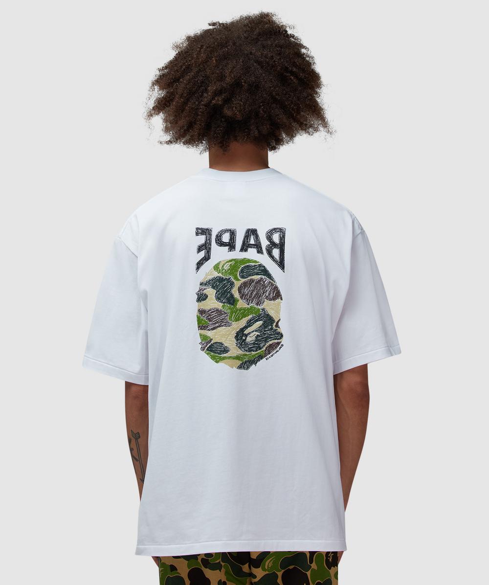 【A BATHING APE】3色展開 ABC CAMO HAND DRAW APE HEAD TEE BAPE - A Bathing Ape ABC camo hand draw ape head t-shirt
