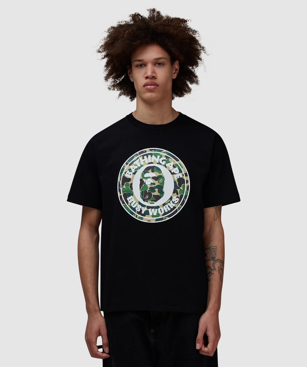 Bape - A Bathing Ape Abc Camo Busy Works T-shirt In Black/green
