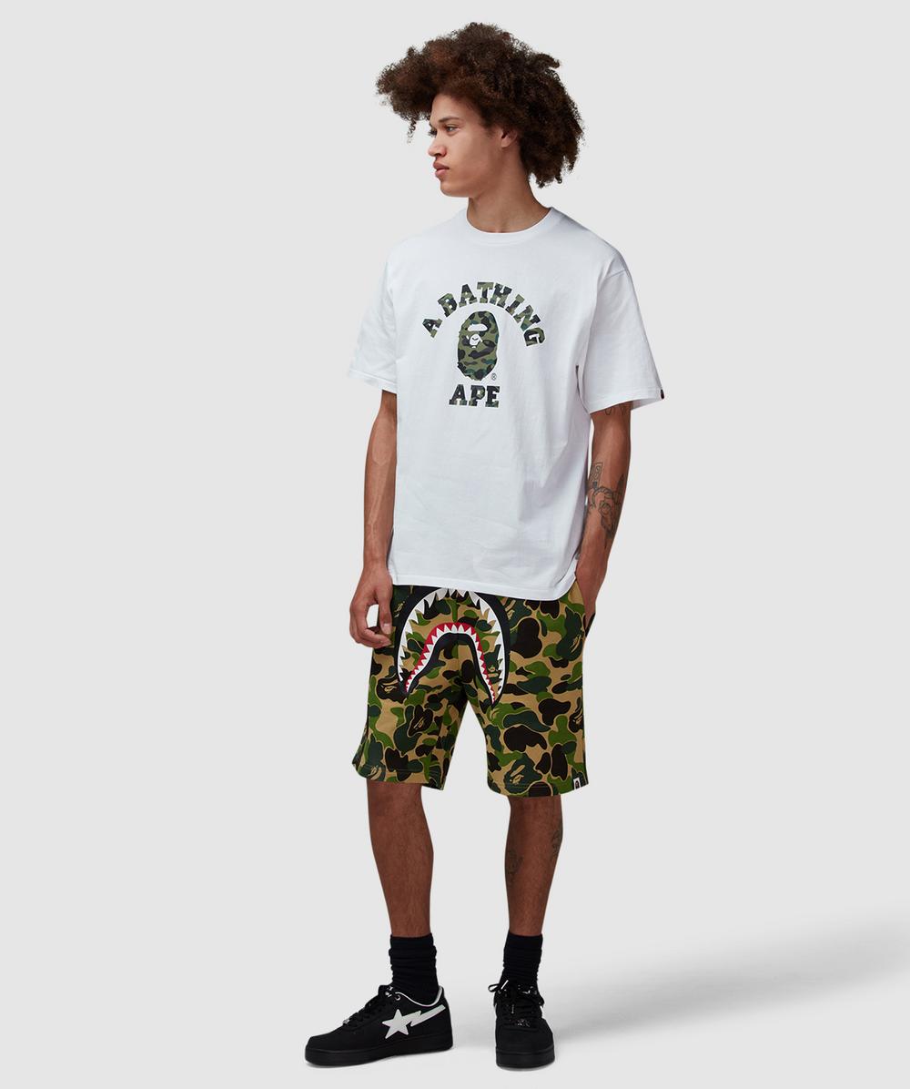 BAPE - A Bathing Ape 1st camo college t-shirt | WHITE/GREEN