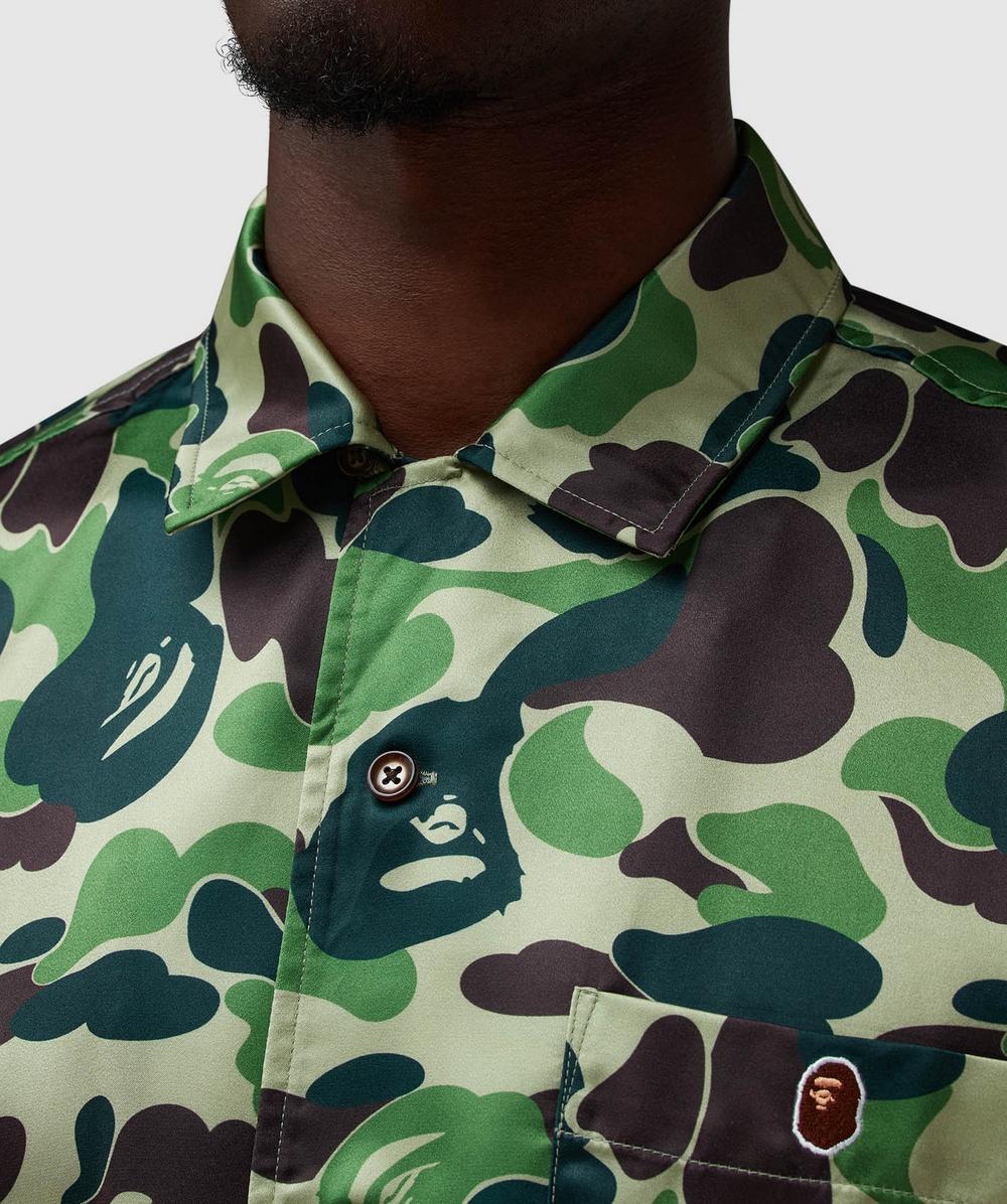 BAPE - A Bathing Ape ABC open collar shirt | GREEN | SEVENSTORE