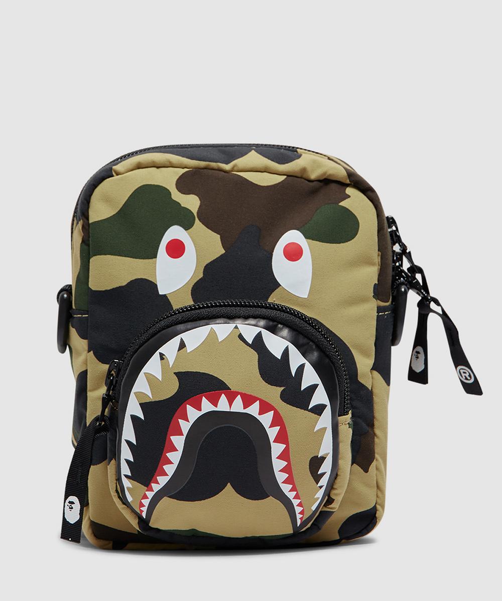 Bape - A Bathing Ape 1st Camo Shark Mini Bag In Yellow