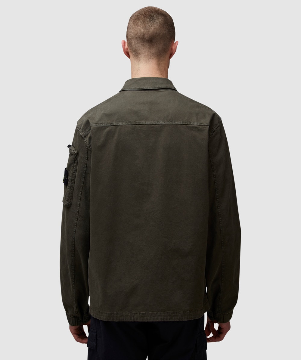 ジャケット・アウター Ripstop Garment Dyed Overshirt C.P. Company Garment Dyed Gabardine Overshirt Khaki at