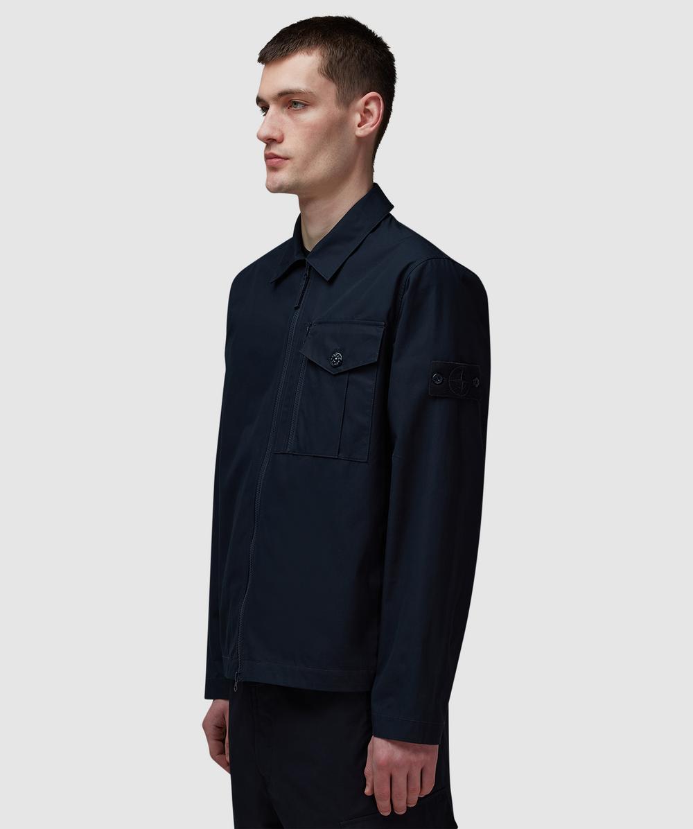 Stone Island Ghost waterproof cotton overshirt | NAVY | SEVENSTORE