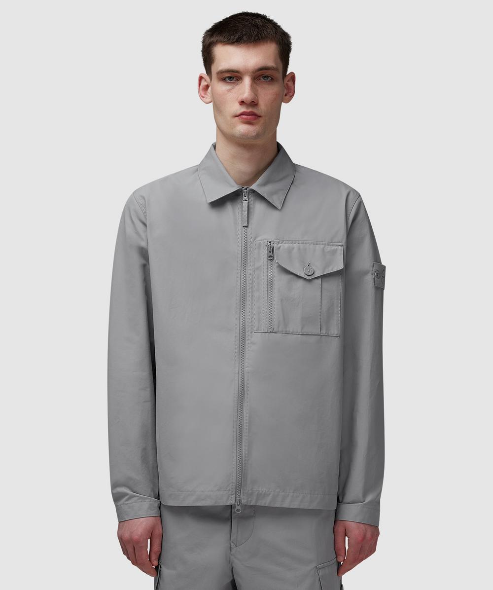 Stone Island Ghost Waterproof Cotton Overshirt In Dust
