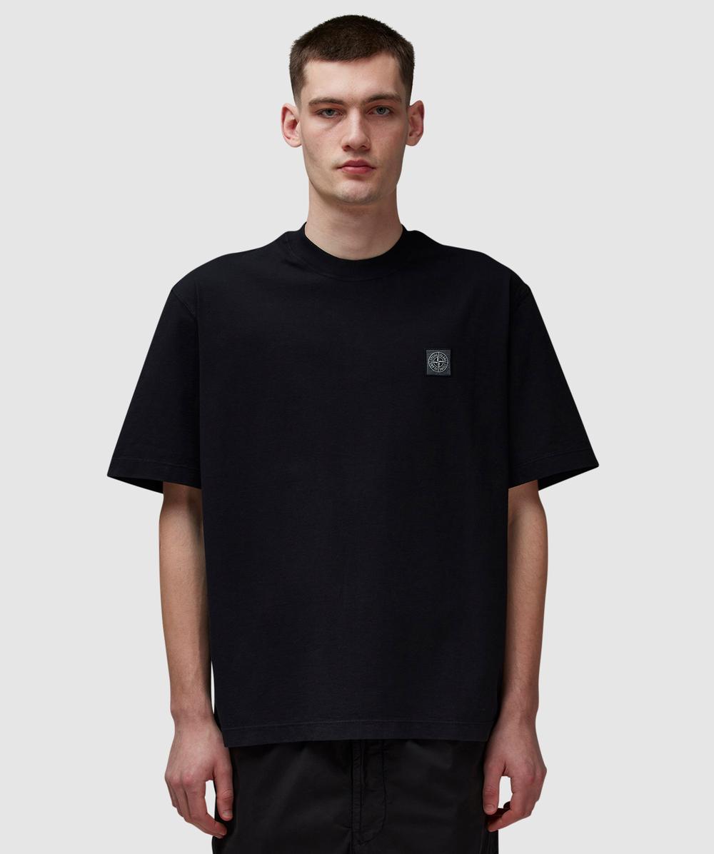 Stone Island Logo T-Shirt (Black - L) - Size L, Unisex