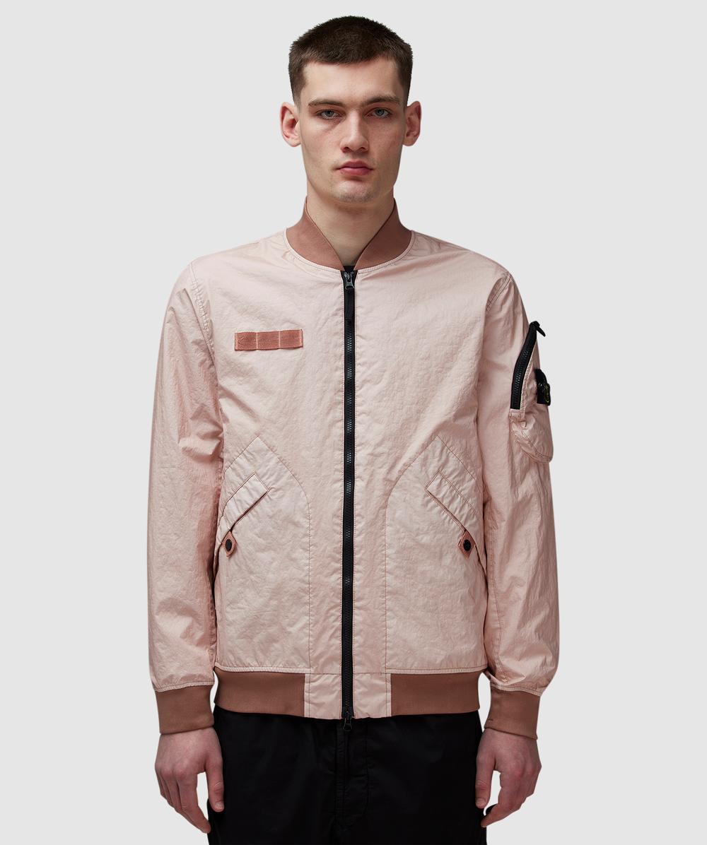 Stone Island Membrana 3L Military Bomber Jacket (Antique Rose - M) - Size M, Male