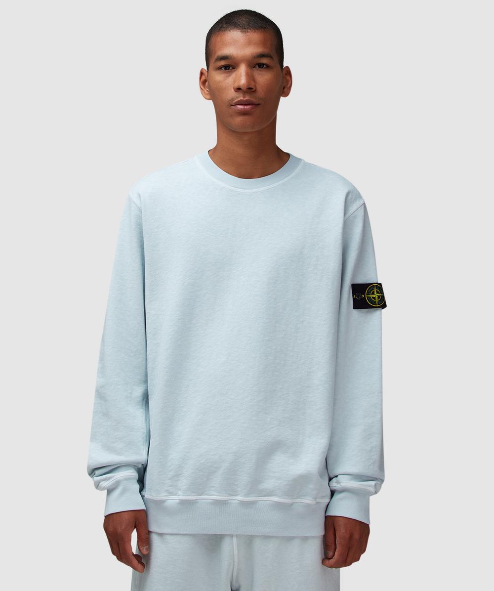 Stone Island Mafile Sweatshirt (Sky Blue - M) - Size Clothing & Accessories > Clothing > Shirts & Tops, Male