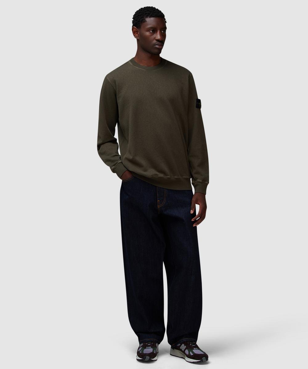 スウェット・トレーナー Stone  Old Effect Sweatshirt Stone Island malfilé-fleece 'old' Effect Sweatshirt | Grey