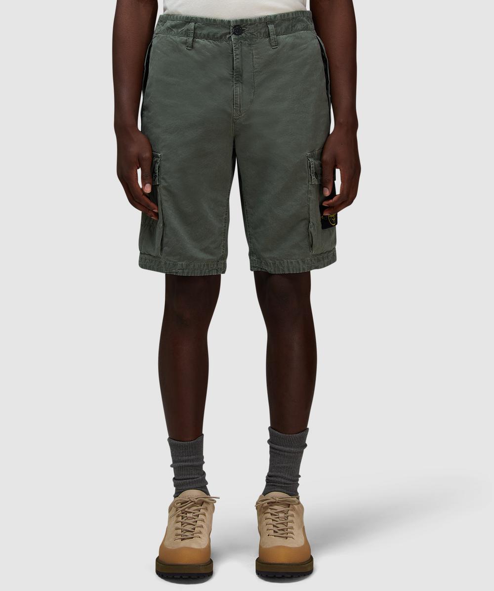 Stone Island Old Effect Cargo Short (Musk - 30) - Size 30, Male