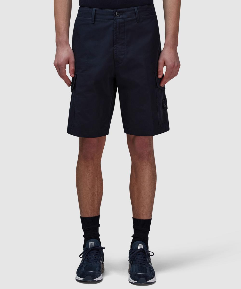 Stone Island Ghost Weatherproof Cargo Short (Navy Blue - 30) - Size 30, Male