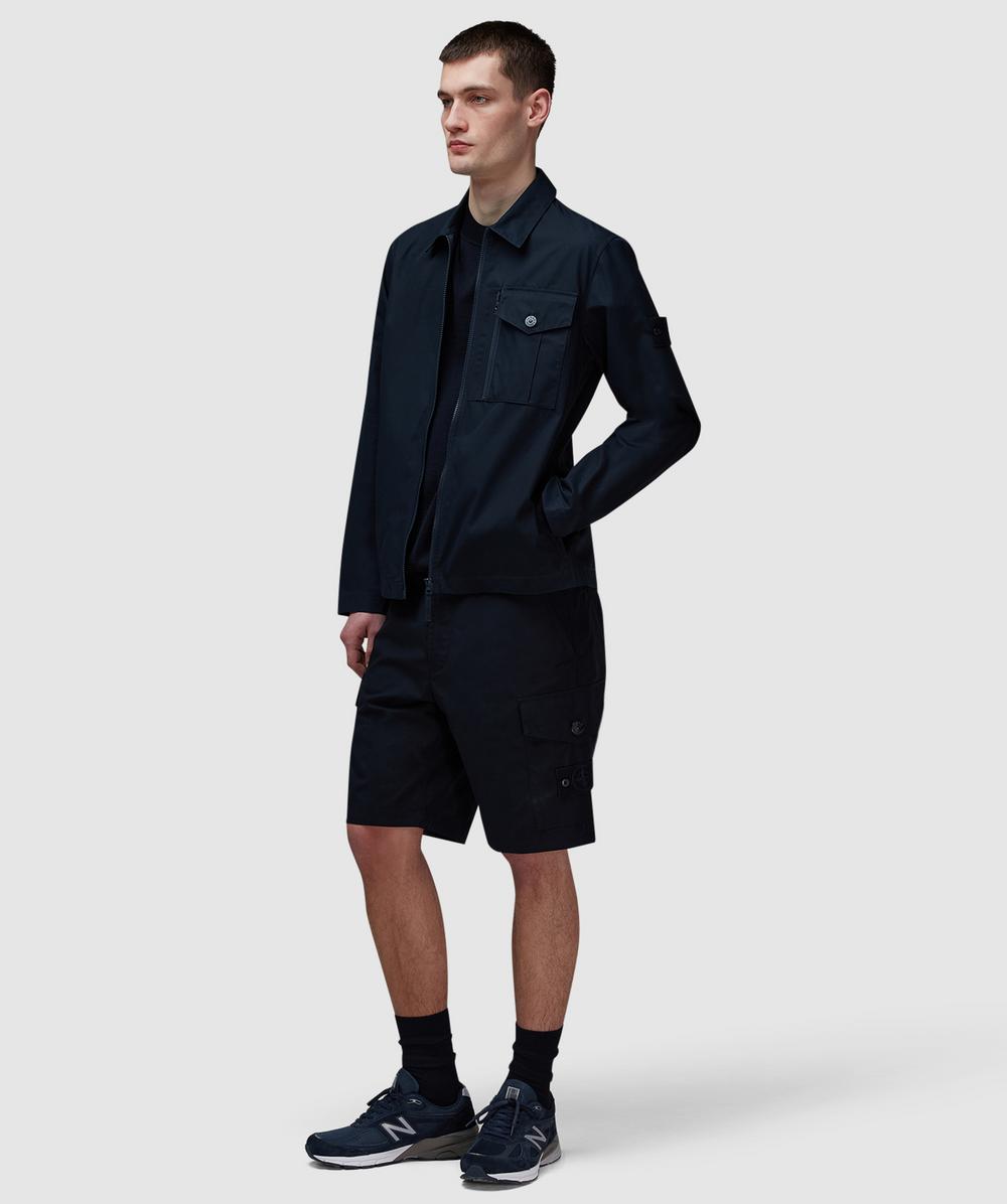 Stone Island Ghost weatherproof cargo short | NAVY BLUE | SEVENSTORE