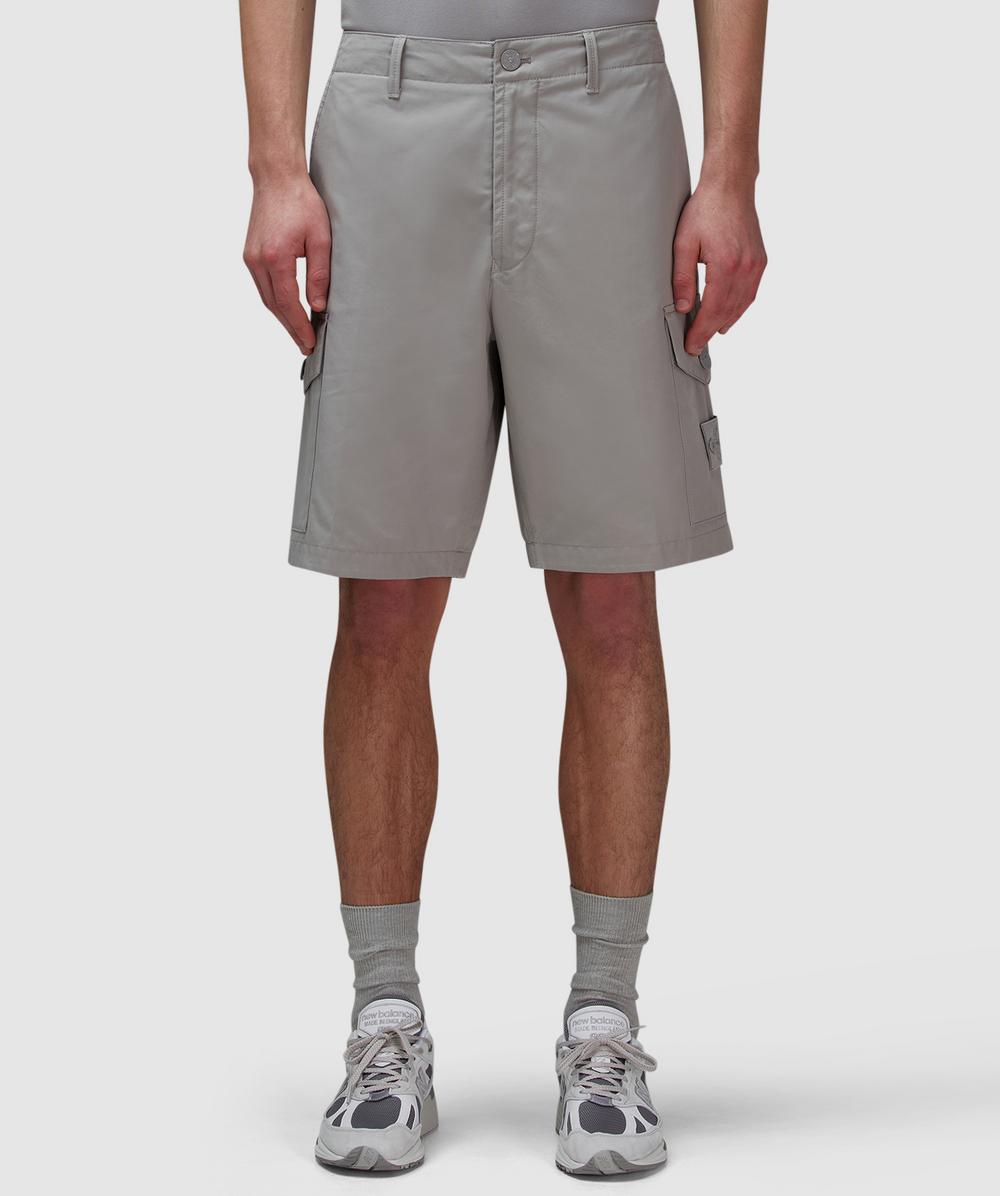 Stone Island Men's Grey Ghost Weatherproof Cargo Short (Ivory - 32) - Size 32